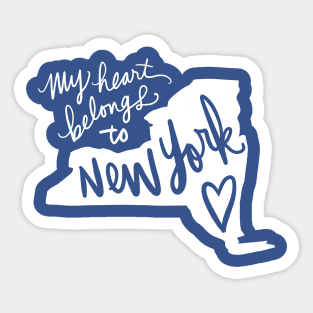 My Heart Belongs To New York: State Pride Sticker